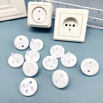 10-Pack Child Safety Outlet Covers with Easy Pull Handle for Electrical Socket Protection and Home Safety