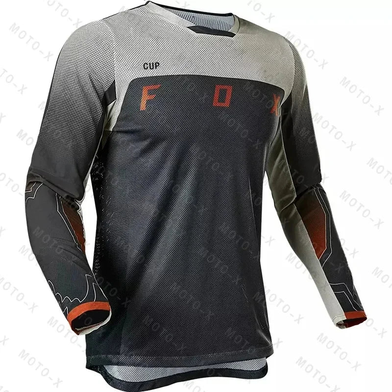 Men's Long Sleeve Motocross Jerseys with Breathable Fabric and Bold Graphic Prints for Off-Road Racing and Outdoor Sports