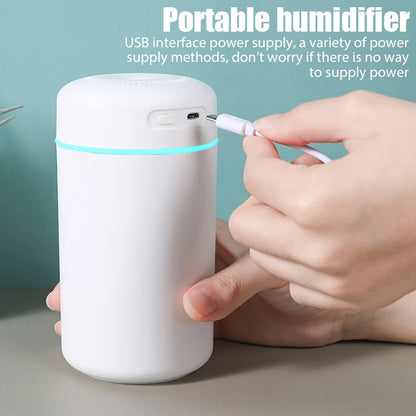 Portable Ultrasonic Humidifier with Silent Operation and Skin Moisturization for Home and Office Use