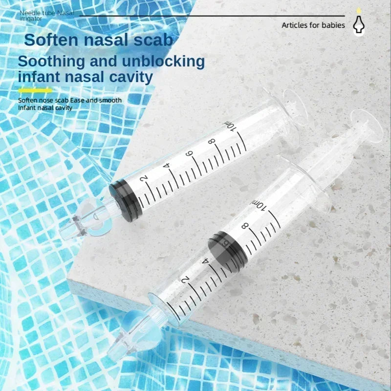 Baby Nasal Irrigation Syringe with Soft Silicone Tip for Gentle Nasal Cleaning – 10ml Capacity