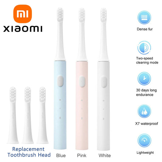 Xiaomi Electric Toothbrush with Two-Speed Cleaning Mode, Long Battery Life, Waterproof Design, and Replacement Heads for Effective Oral Hygiene