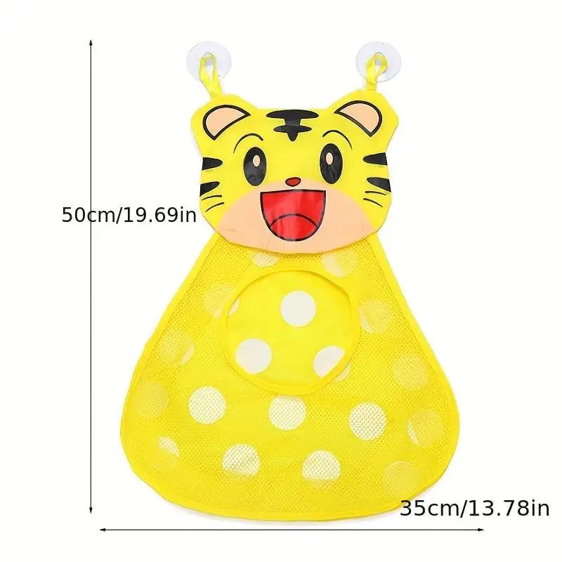 Cute Animal-Themed Bath Toy Organizer with Suction Cups for Easy Storage and Organization