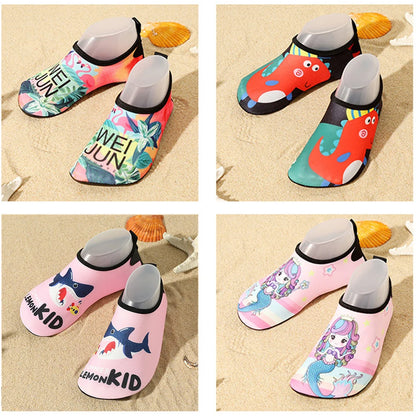 Adorable Kids' Water Shoes with Fun Cartoon Designs, Quick-Dry Material, and Non-Slip Soles for Beach and Pool Activities