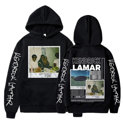 Men's Rapper "Kendrick Lamar Good Kid" Hoodie Men Hip Hop Music Album Graphic Pullover Hoodie