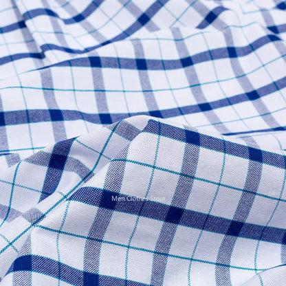 Classic Plaid Button-Down Men's Dress Shirts with Long Sleeves and Tailored Fit