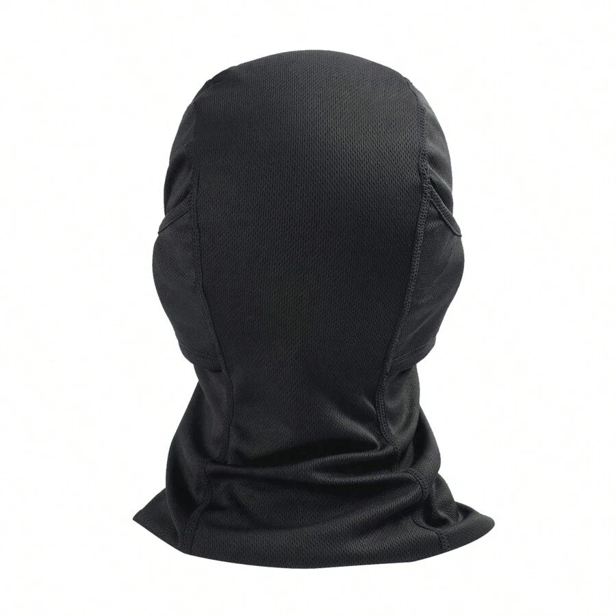 Breathable Full-Face Balaclava with Embroidered Cross Detail for Outdoor Sports and Tactical Use