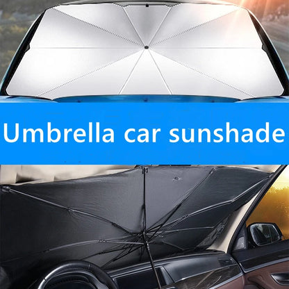 Foldable Car Windshield Sunshade Umbrella with UV Protection and Heat Insulation for Easy Storage and Installation