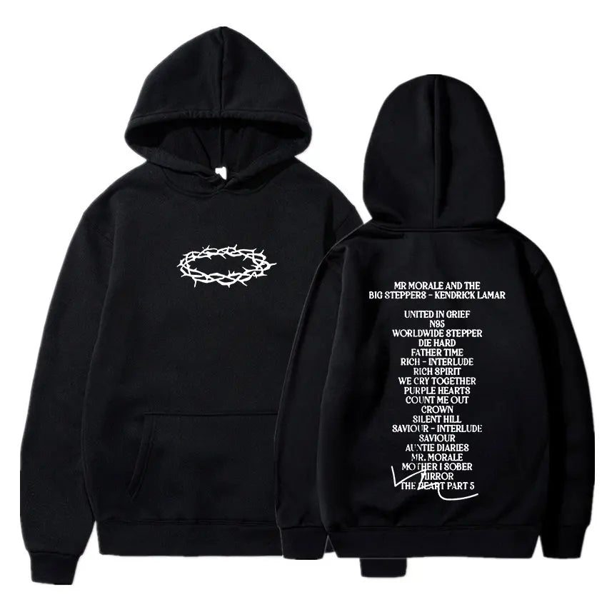 Men's Rapper "Kendrick Lamar Good Kid" Hoodie Men Hip Hop Music Album Graphic Pullover Hoodie