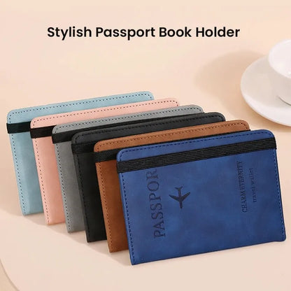 RFID Blocking Travel Wallet with Passport Holder and Multiple Card Slots for Secure Travel Organization