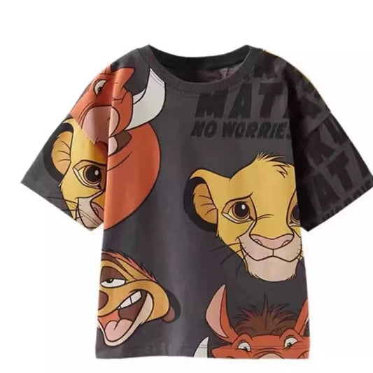 Hakuna Matata Lion King Characters T-Shirt for Kids – Casual and Comfortable Summer Wear