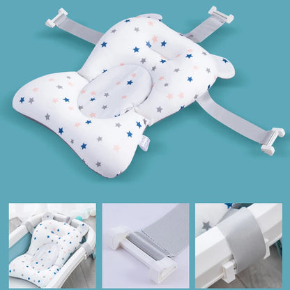 Cozy Infant Bath Support Cushion with Adjustable Straps for Safe and Comfortable Bathing Experience