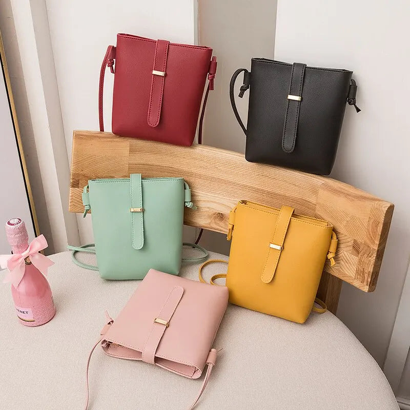 Crossbody Mini Tote Bags for Women with Adjustable Strap and Front Flap Detail in Various Colors