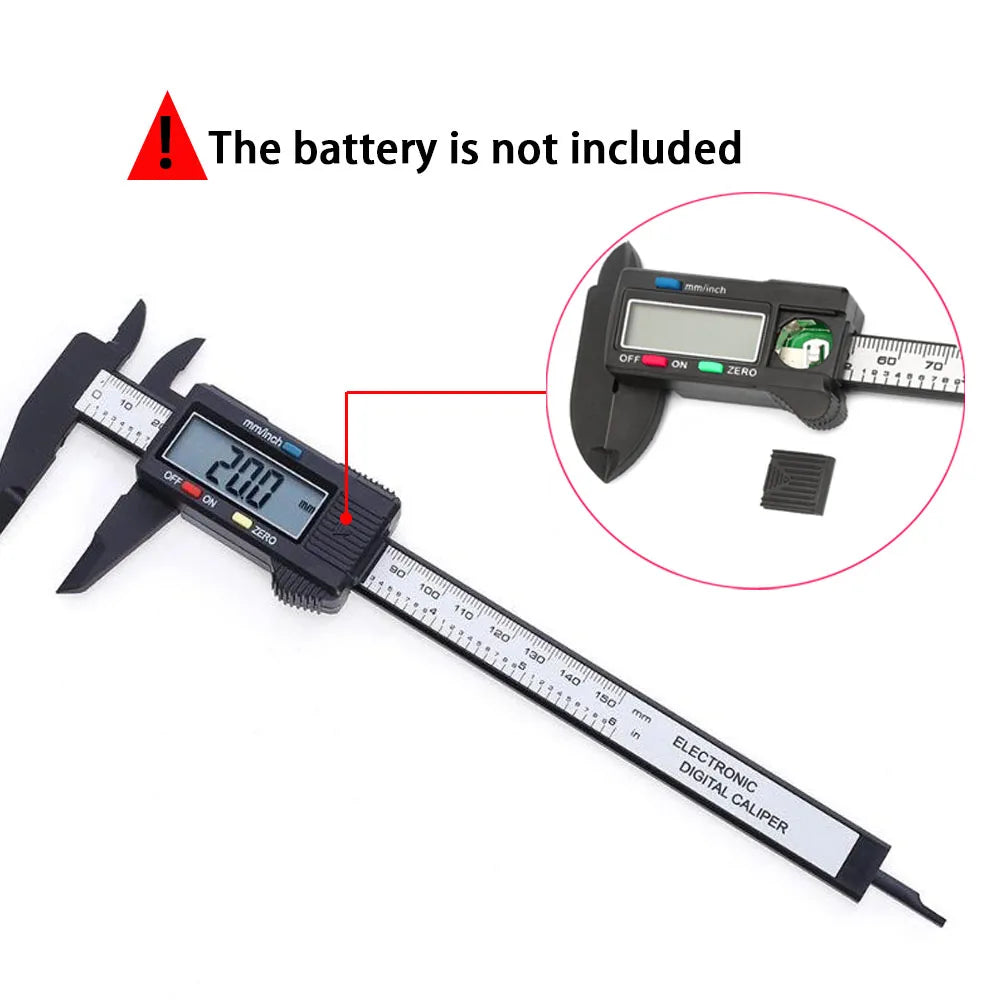 Electronic Digital Caliper with LCD Display, Metric and Imperial Measurement Modes, and Precision Accuracy for Professional and DIY Use