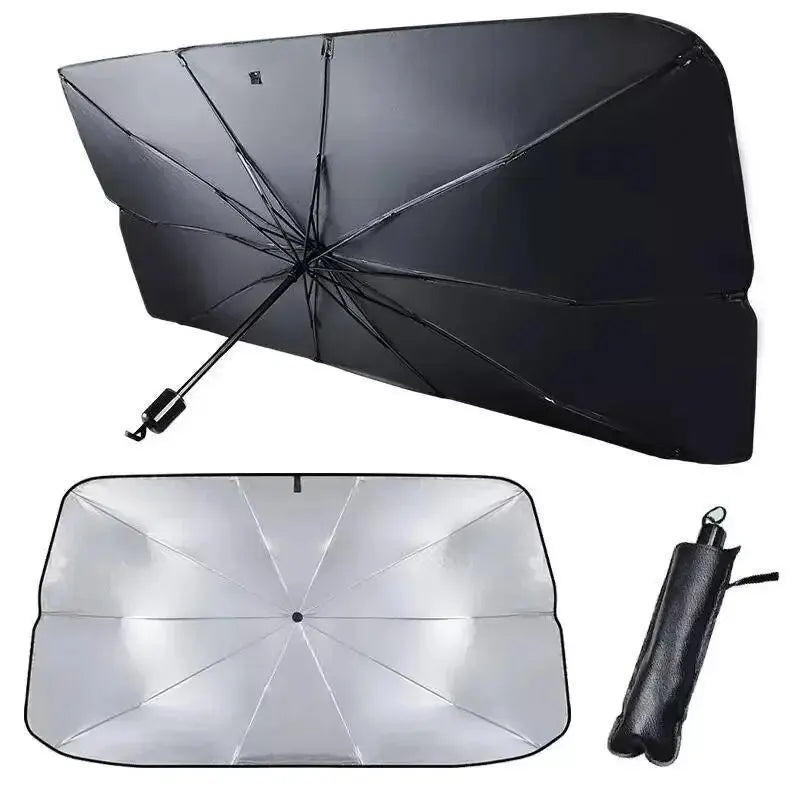 Foldable Car Windshield Sunshade Umbrella with UV Protection and Heat Insulation, Easy to Store and Install for Maximum Interior Protection from Sunlight