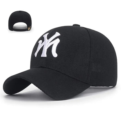 Embroidered Initial Baseball Cap with Adjustable Strap for Casual Outdoor Wear