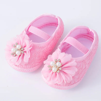 Soft Baby Mary Jane Flats with Large Bow Detail and Elastic Strap for Secure Fit