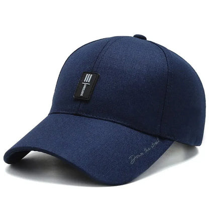 Classic Washed Cotton Baseball Cap with Minimalist Embroidered Design and Adjustable Strap