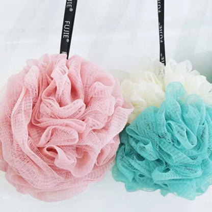 Set of 3 Premium Mesh Bath Shower Loofahs with Hanging Loop for Exfoliating and Cleansing