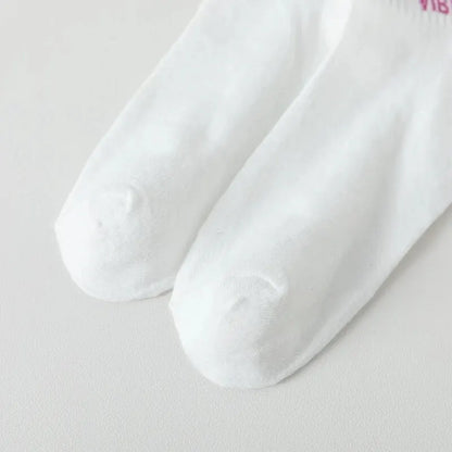 Set of 10 Pairs of Embroidered Ankle Socks for Kids with Cute Patterns and Comfortable Fit