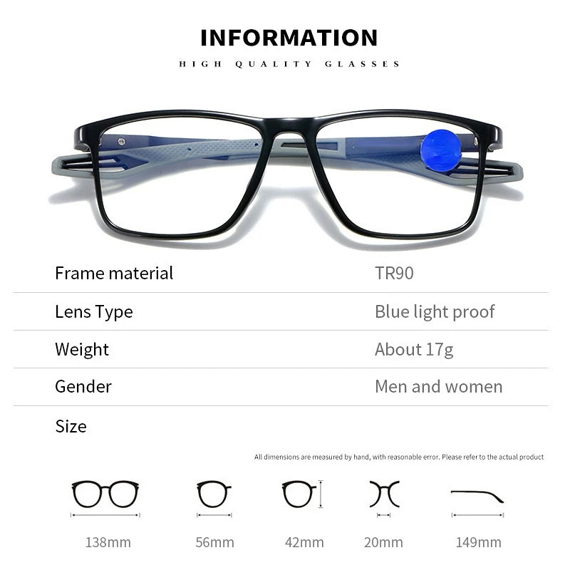 Lightweight Reading Glasses with Flexible Temples and Comfortable Fit for Daily Use