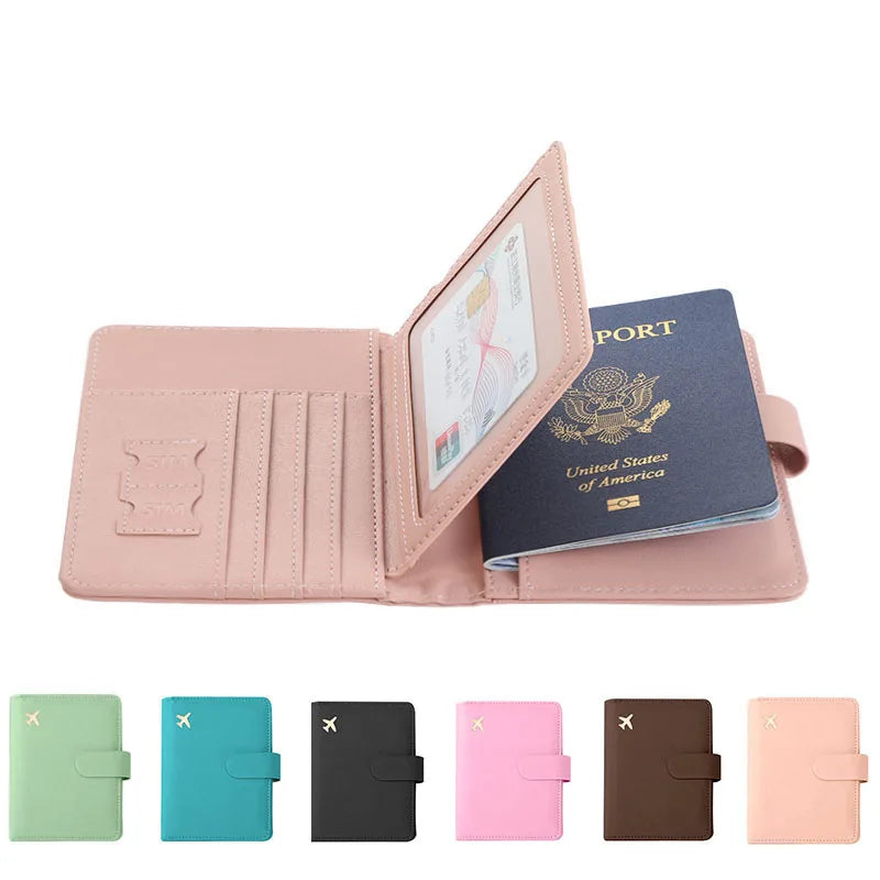 Multi-Functional Travel Passport Holder and Wallet with Card Slots, SIM Card Storage, and Secure Closure, Ideal for Organizing Travel Essentials