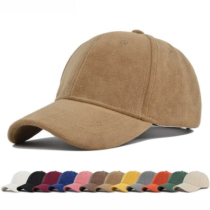 Classic Suede Baseball Cap with Adjustable Strap for Stylish and Comfortable Casual Wear