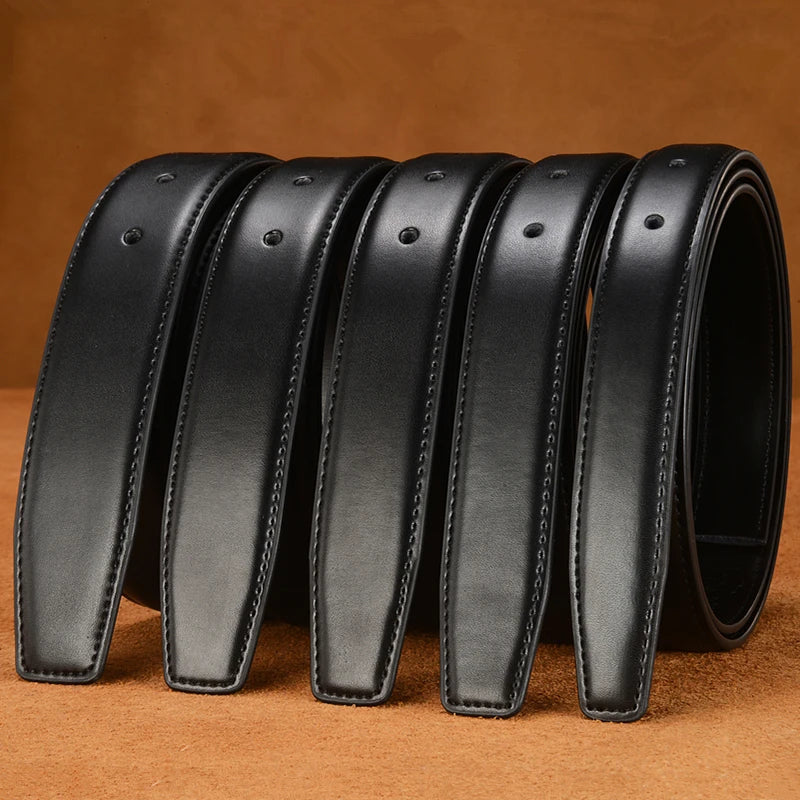 Premium Leather Belt Strap with Durable Stitching and Adjustable Hole Design