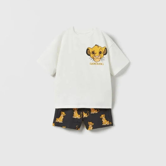 Lion King Themed T-Shirt and Shorts Set for Kids – Comfortable and Stylish Summer Outfit