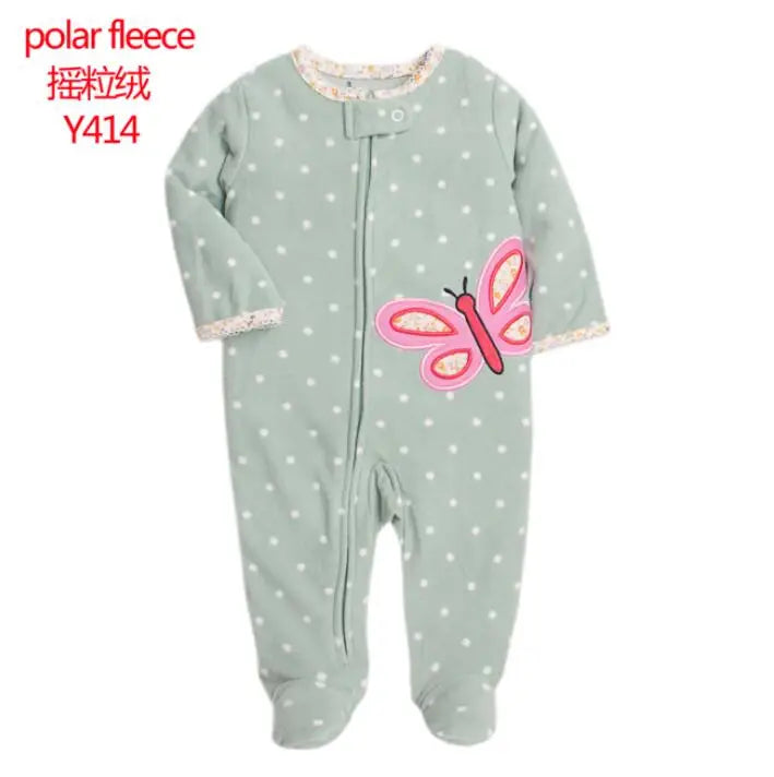 Adorable Animal-Themed Baby Footed Pajamas, Cozy Long-Sleeve Sleepers with Zipper Closure, Soft and Warm Infant Onesies, Various Cute Designs for Boys and Girls