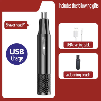 Electric Nose Hair Trimmer with Precision Rotary Blades, Ergonomic Design, and Easy Cleaning for Effective and Painless Grooming