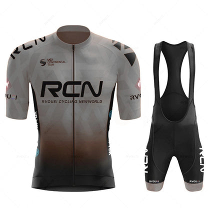 Men's Professional Cycling Jersey and Bib Shorts Set with Breathable and Quick-Dry Fabric for Road and Mountain Biking