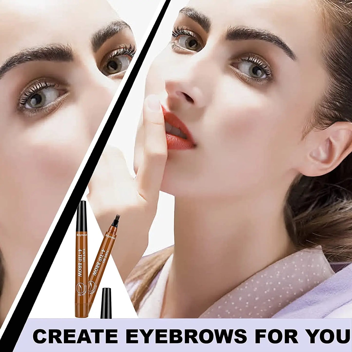 Microblading Eyebrow Pen with Precision 4-Point Tip for Natural-Looking Brows