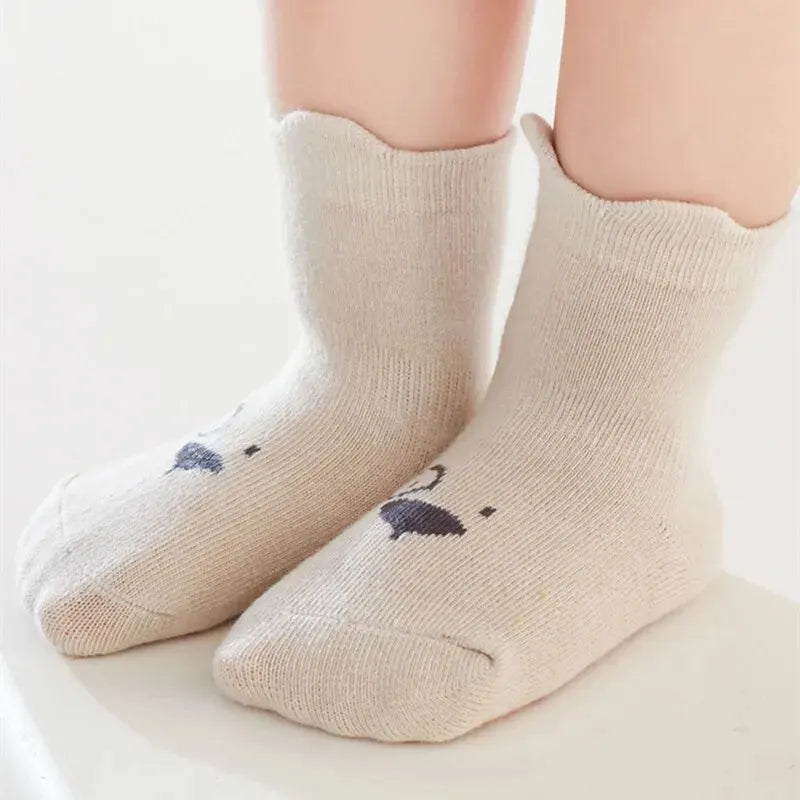 Non-Slip Animal Print Baby Socks – Soft and Comfy Grip Socks for Infants and Toddlers with Cute Animal Designs