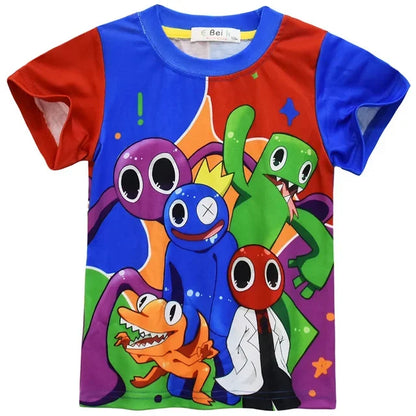 Stumble Guys Kids' T-Shirt with Colorful Cartoon Graphics – Fun and Comfortable Casual Wear for Boys and Girls