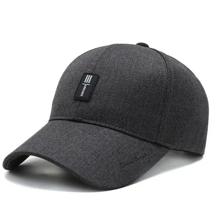 Classic Washed Cotton Baseball Cap with Minimalist Embroidered Design and Adjustable Strap