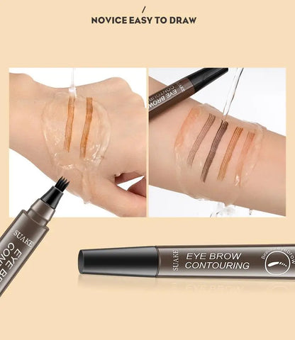 Microblading Eyebrow Pen with Precision 4-Point Tip for Natural-Looking Brows