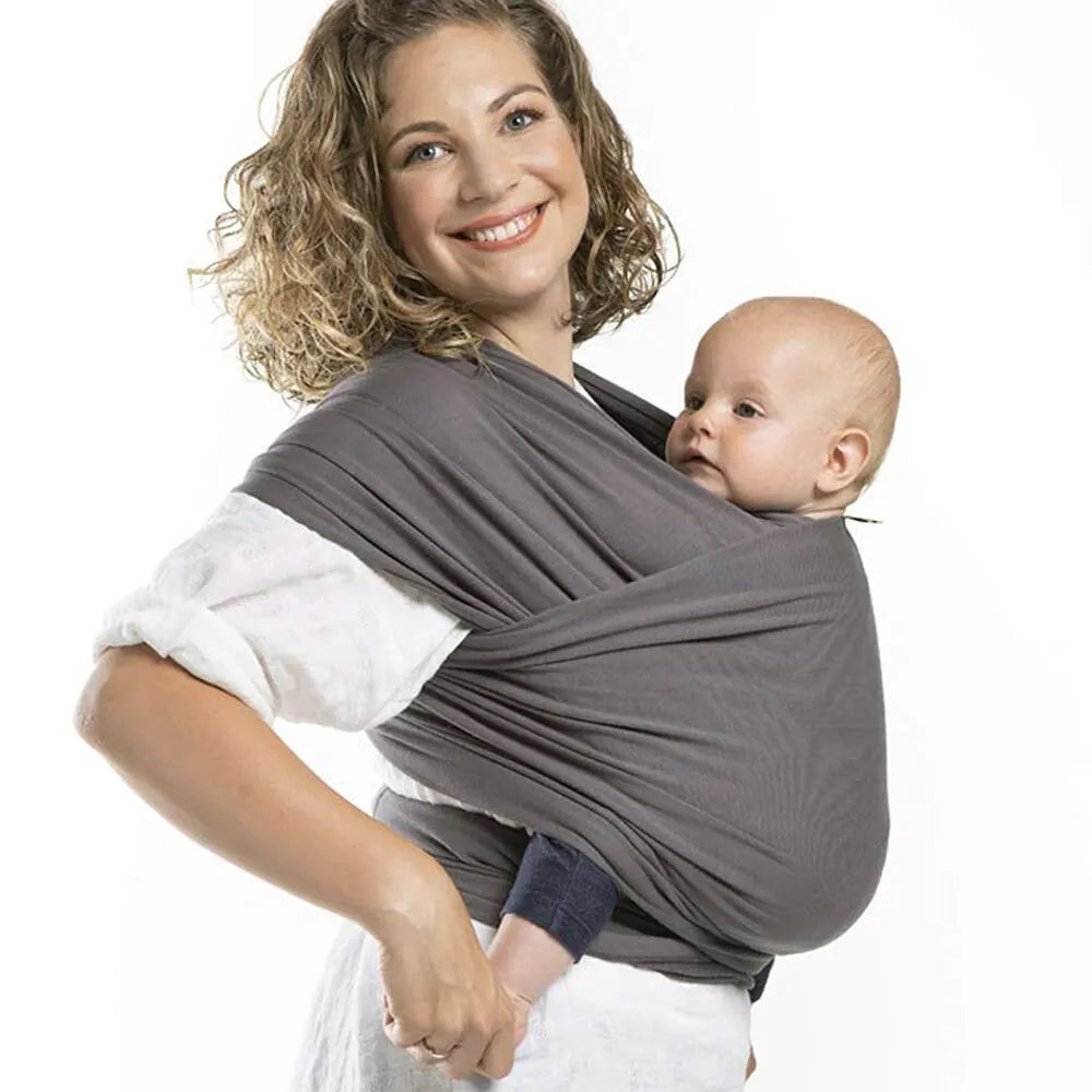 Soft and Breathable Baby Wrap Carrier with Ergonomic Design for Hands-Free Comfort and Secure Babywearing