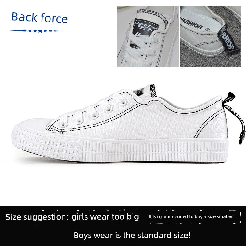 Classic Low-Top Canvas Sneakers with Durable Rubber Sole and Lace-Up Closure for Everyday Comfort and Style