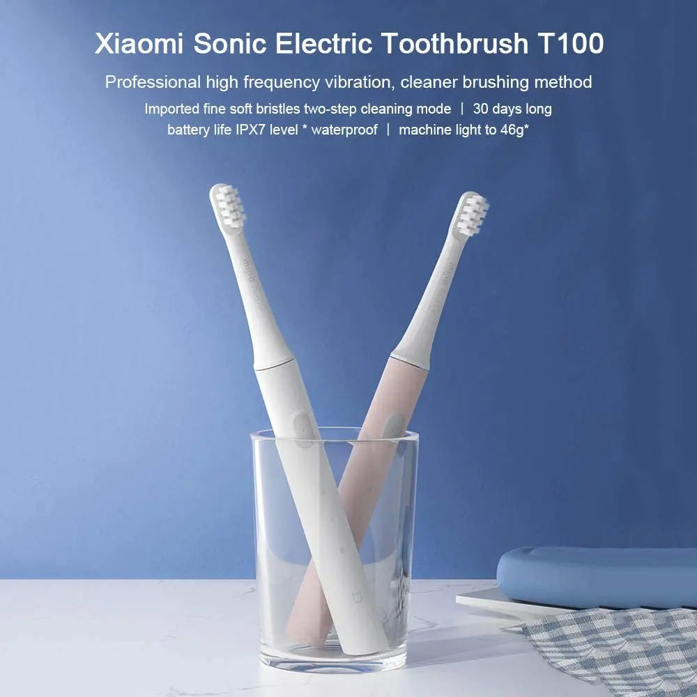 Xiaomi Electric Toothbrush with Two-Speed Cleaning Mode, Long Battery Life, Waterproof Design, and Replacement Heads for Effective Oral Hygiene