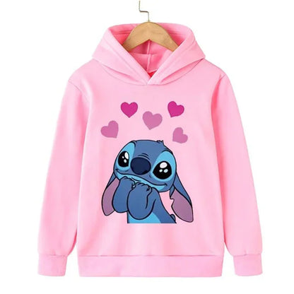 Adorable Cartoon Character Hoodie for Kids with Cute Graphic Design