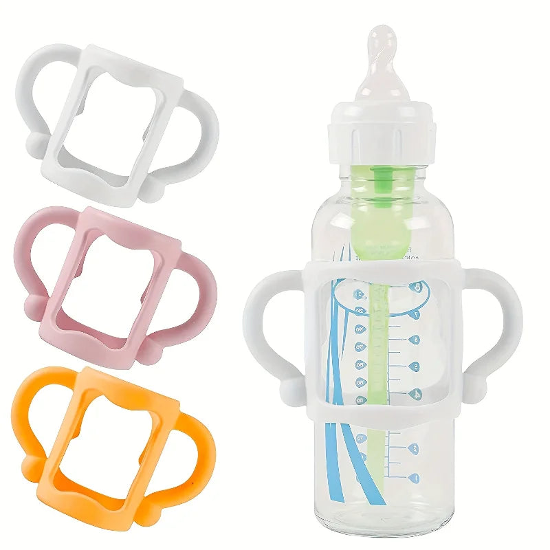 Easy-Grip Silicone Bottle Handle Attachments for Baby Feeding Bottles