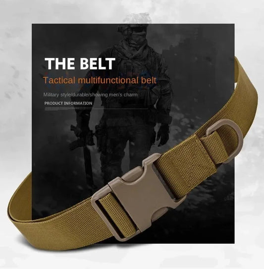 Tactical Multifunctional Military-Style Belt with Durable Quick-Release Buckle and Utility Design