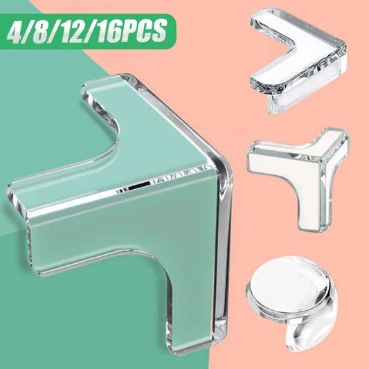 Multi-Pack Transparent Corner Guards for Baby Safety - 4/8/12/16 Pieces