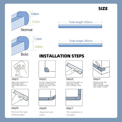 Protective Foam Edge and Corner Guards for Baby Safety – Soft Cushioning for Sharp Edges – Ideal for Furniture, Tables, and Countertops – Easy to Install and Durable – Multi-Pack for Complete Home Coverage