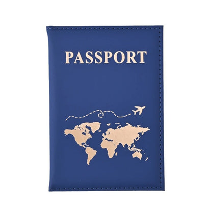 Travel Passport Holder with World Map Design, Durable and Stylish Cover for Secure Travel Documents