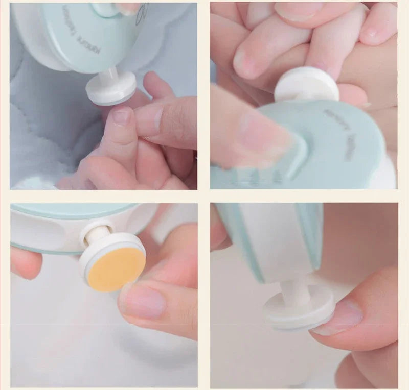 Gentle Electric Baby Nail Trimmer with Safe Grinding Heads for Newborns and Toddlers