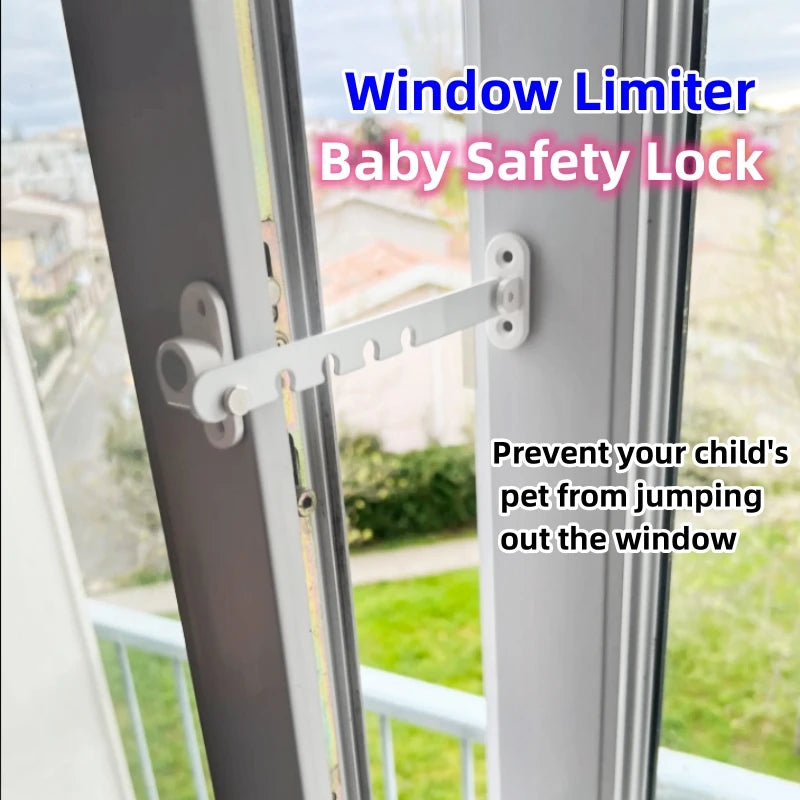 Adjustable Window Limiter for Child and Pet Safety – Prevent Accidental Falls and Ensure Home Security