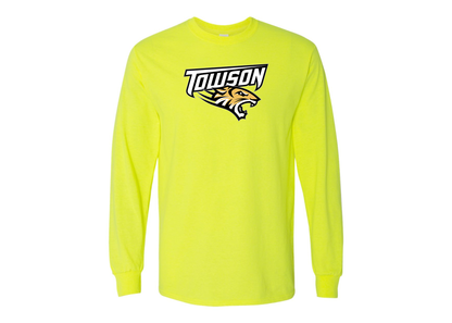 Men's Towson Tigers Gildan Heavy Cotton Long Sleeve T-Shirt