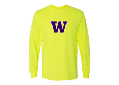 Men's Washington Huskies Gildan Heavy Cotton Long Sleeve T-Shirt