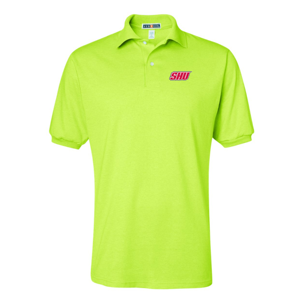 Men's Sacred Heart Pioneers Logo JERZEES  SpotShield polo